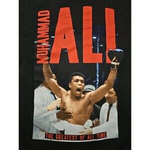 Mens Muhammad Ali Greatest Of All Time Short Sleeve T Shirt Black 2XL XXL